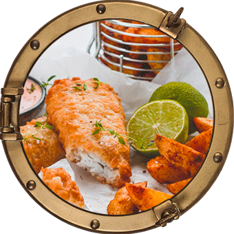 Fish and Chips met spicy saus