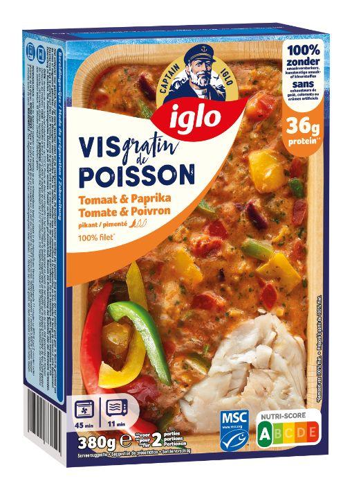 emballage Gratin de poisson tomate & poivron 380g