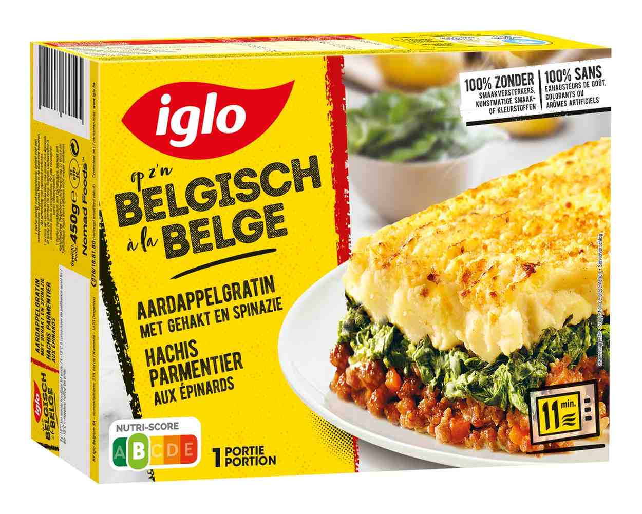 Aardappelgratin met gehakt en spinazie 