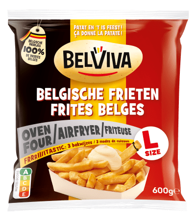verpakking Belviva belgische frieten 3 manieren van bereiden