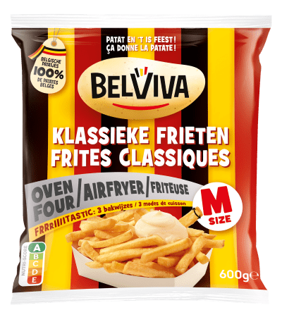 verpakking Belviva klassieke frieten op 3 manieren te bereiden