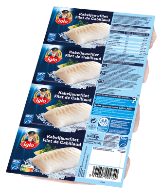 verpakking captain iglo kabeljauw filets 440g