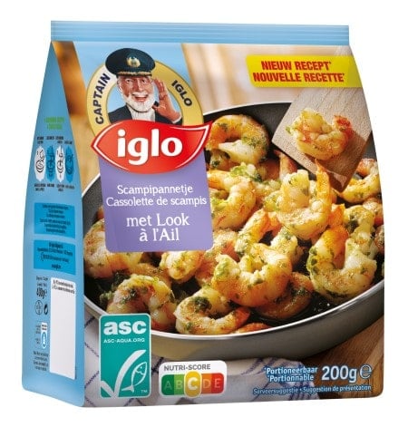 Verpakking scampipannetje met look 200 gram