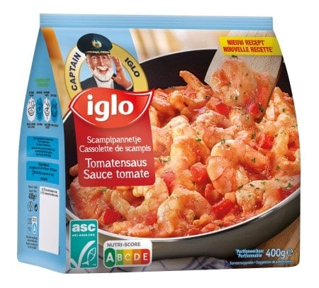 verpakking scampipannetje met tomatensaus 400 gram