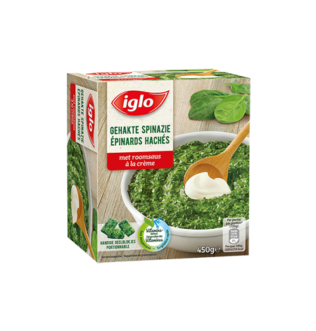 gehakte spinazie roomsaus