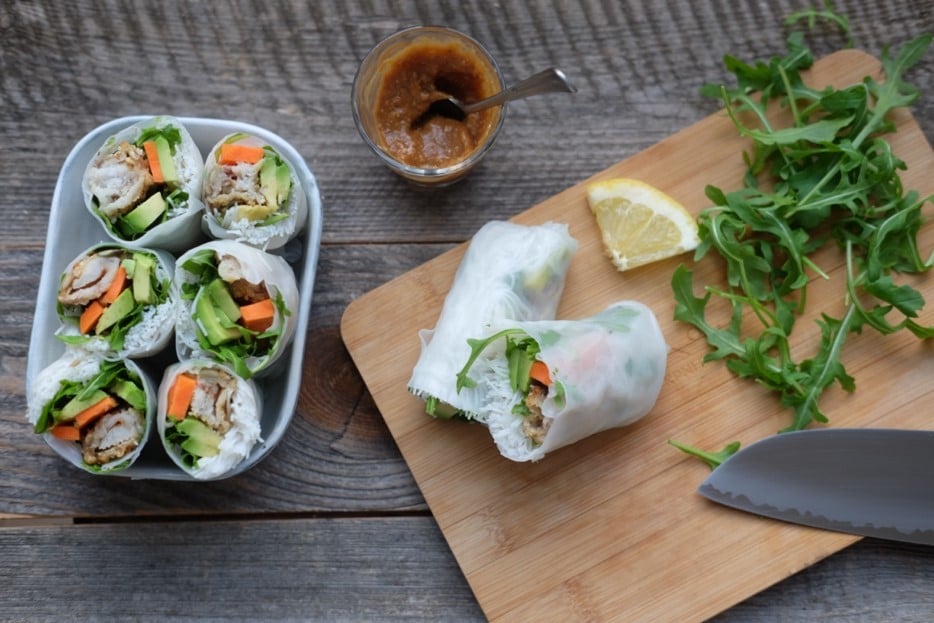 Rijstrolletjes met Visfilets