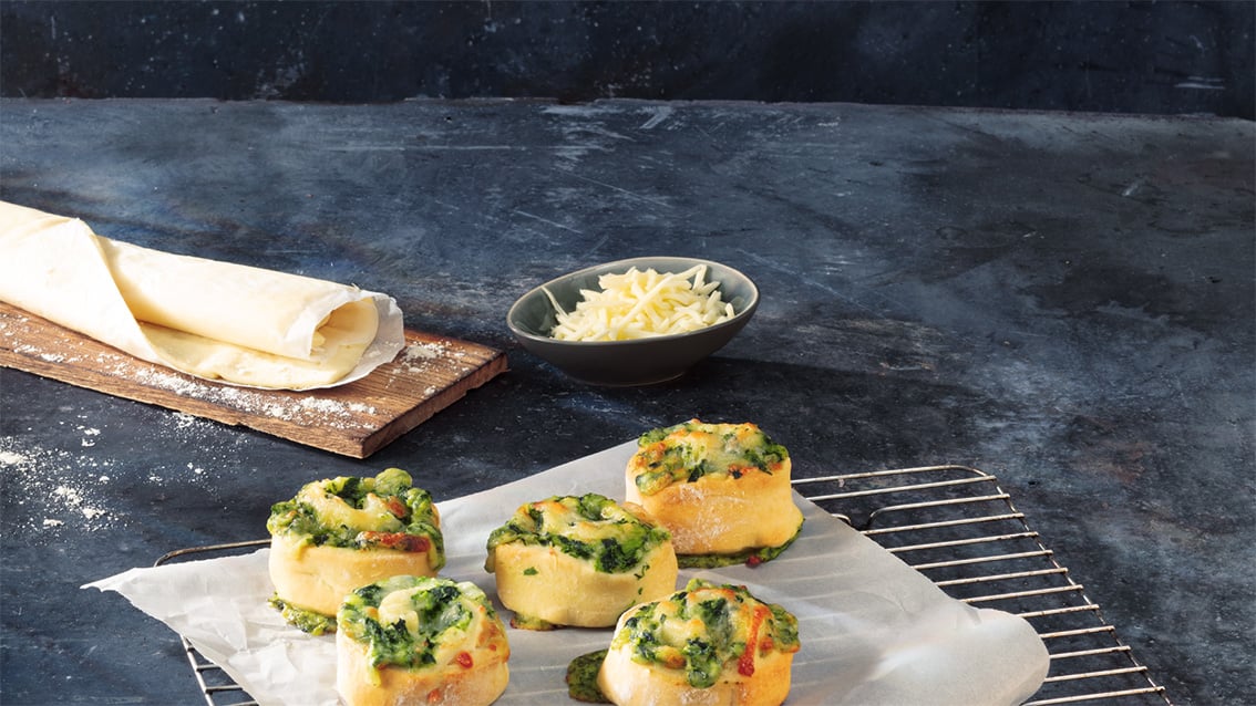 Krokante spinazierolletjes