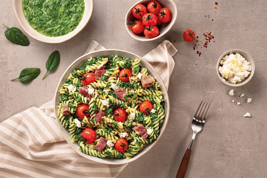 Spinazie-ricottapasta