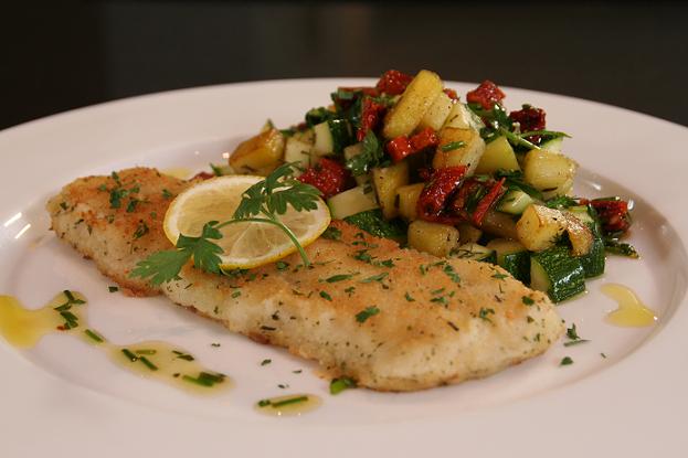 Pladijsfilets Meunière visschotel