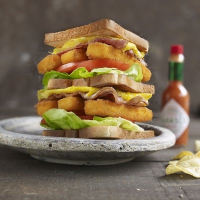Broodje iglo Fish Sticks - Club sandwich