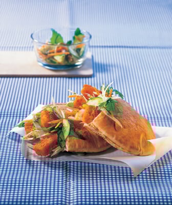 Pitabroodje met Fish Sticks 