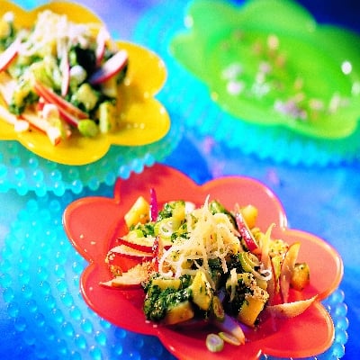 Aardappelsalade met spinazie