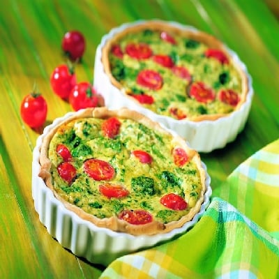 Snelle spinazie quiche