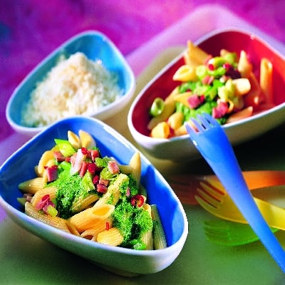 Penne met spinaziesaus