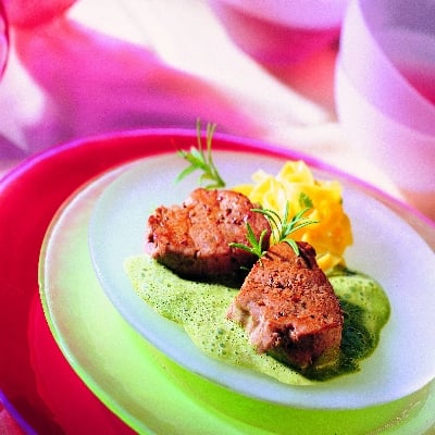 Kalfsfilet met spinaziesaus