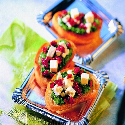 Ciabatta met spinazie met roomsaus